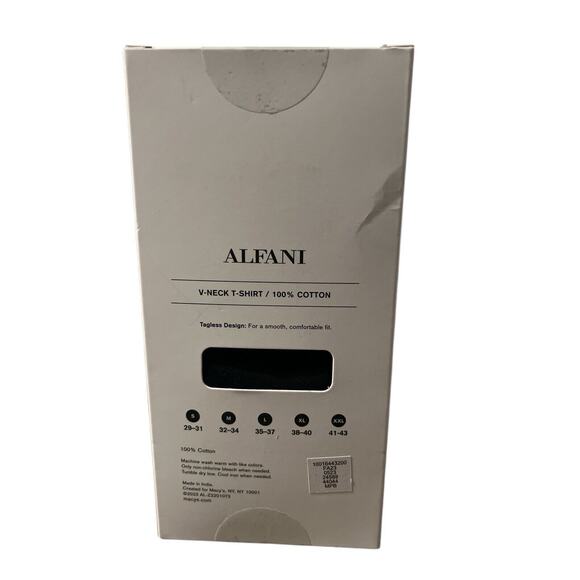 ALFANI 4-PACK COTTON V-NECK REGULAR FIT BLACK T-SHIRTS SIZE XXL - Picture 4 of 4